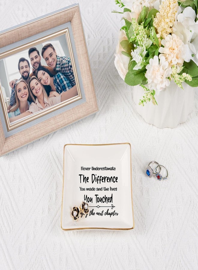 Spegiffu Retirement Gifts for Women Coworker Leaving Gifts Going Away Gift Retirement Gift Jewelry Dish for Friends Retired Teachers Nurses Doctor Boss Goodbye Farewell Gifts for Coworkers New Job - Image 2